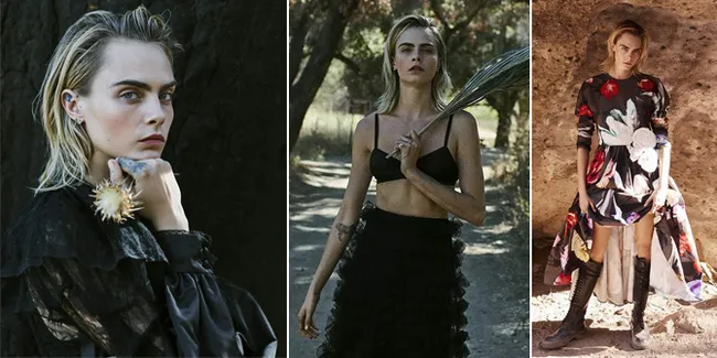 Jalani Photoshoot di Alam Terbuka, Cara Delevingne Pancarkan Aura Supermodel