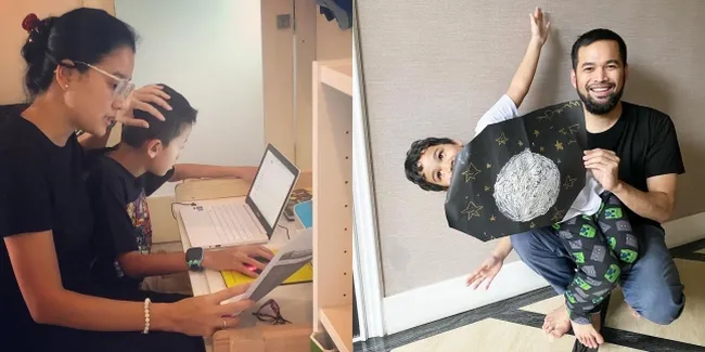 Jalani Program 'Di Rumah Aja', 7 Selebritis ini Jadi Guru Dadakan untuk Anak Akibat Corona