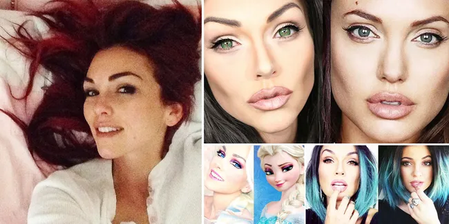Cuma Pakai Make-up, Wanita Ajaib Ini Mirip Jolie & Elsa 'FROZEN'