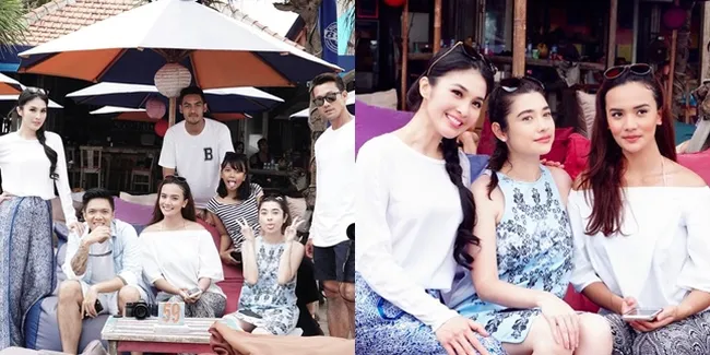 Ke Bali, Sandra Dewi Seru-Seruan Bareng 'Pegawai Supermarket'