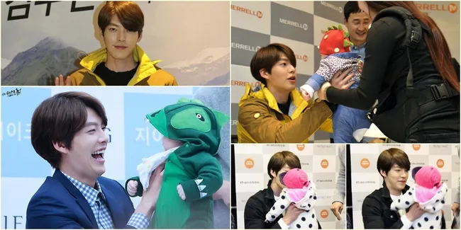 Kim Woo Bin Gendong Bayi Lagi Saat Fansign MERREL