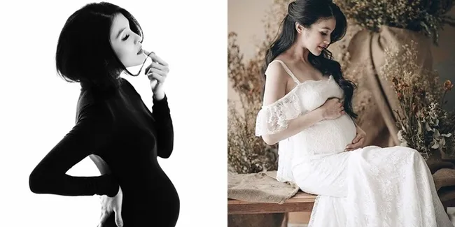 Klasik, Sandra Dewi Secantik Goddess di Maternity Shoot 7 Bulanan