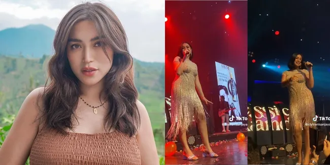Konser di Papua, Ini Potret Jessica Iskandar Nyanyi dan Disawer Ratusan Ribu Sampai Dikalungin - Tampil Cantik Banjir Pujian