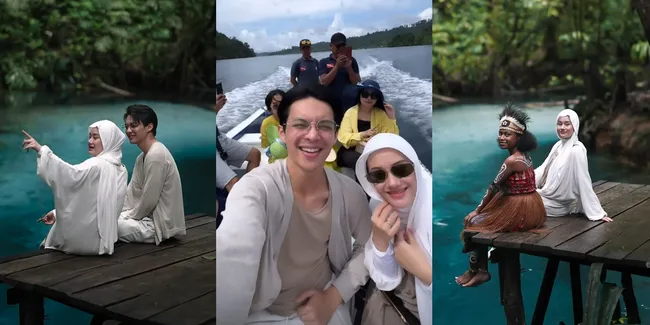 Kunjungi Kali Biru, 8 Momen Liburan Dinda Hauw & Rey Mbayang ke Raja Ampat - Foto-Fotonya Juara!