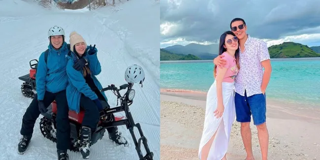 10 Potret Via Vallen dan Chevra Yolandi Saat Liburan, Seru - Tatapan Mesra Bikin Baper