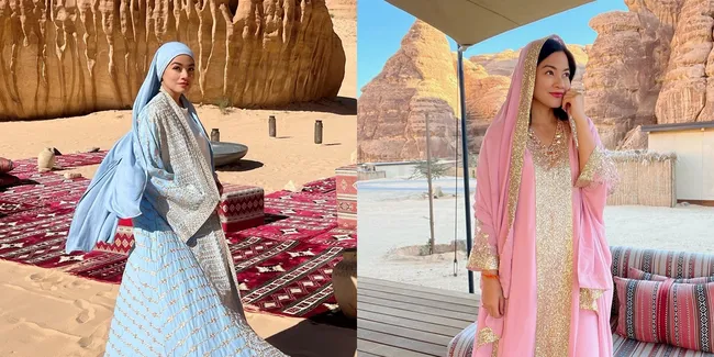 Liburan ke Al Ula, 8 Potret Penampilan Muslimah Titi Kamal yang Sukses Jadi Sorotan - Cantik dan Adem Banget