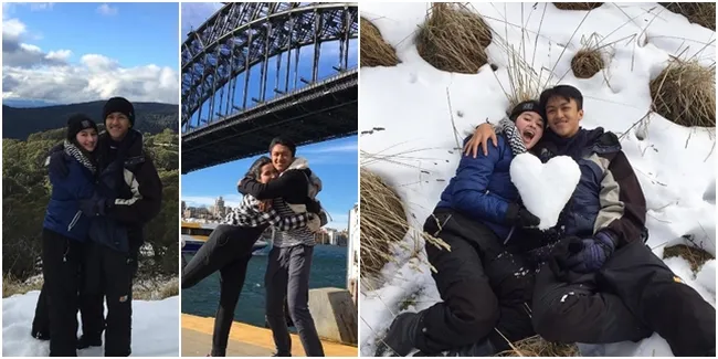 Liburan ke Aussie, Stephanie Poetry Mesra Main Salju Bareng Pacar