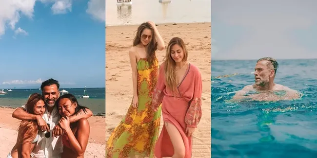 Liburan ke Bali, Keluarga Jeremy Thomas Senang-Senang di Pantai