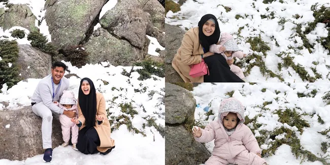 Liburan ke Italia, Baby Qiandra Putri Ryana Dea Asyik Main Salju!