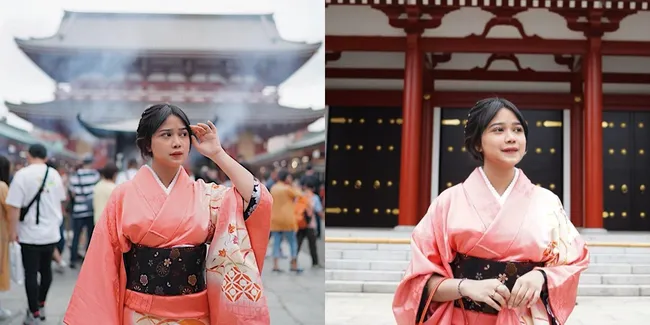 Liburan ke Jepang, Intip Pesona Cantik Brisia Jodie Pakai Kimono!