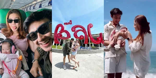 Liburan Keluarga Pertama, 7 Potret Felicya Angelista dan Caesar Hito Ajak Buah Hati ke Bali - Baby Bible Sadar Kamera Bikin Gemas