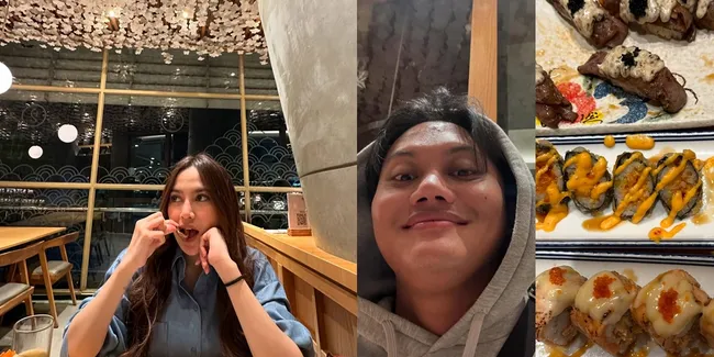 Mahalini Hamil Anak Pertama, Rizky Febian yang Ngidam Makan Sushi - Ditemani Istri yang Glowing Abis