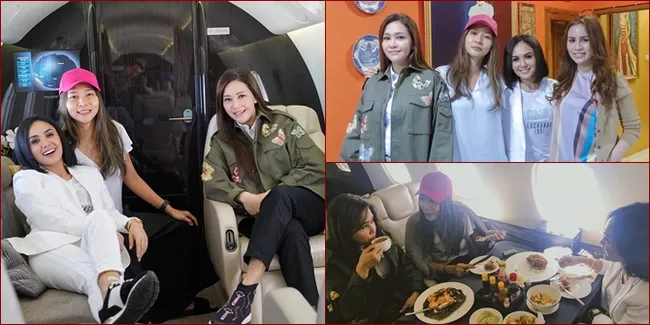 Maia, Dita dan Yuni Shara ke Malang Naik Jet Pribadi Demi Kuliner