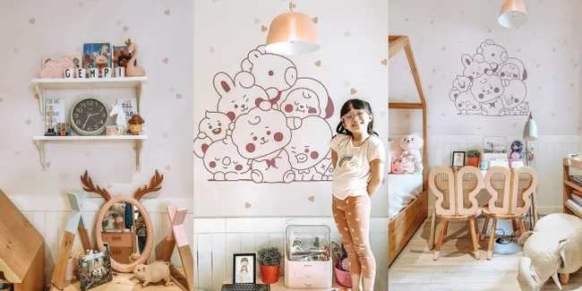 Makin Gemas Seperti yang Punya, Intip Potret Tampilan Baru Kamar Tidur Gempi - Ganti Wallpaper dengan Gambar Karakter Favorit BT21