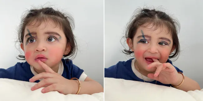 Margin Unggah Foto Baby Guzel yang Wajahnya Cemong Karena Makeup, Tetap Cantik & Nggemesin!