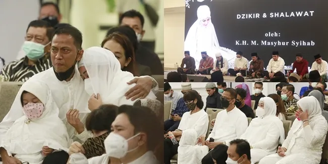 Masih Diwarnai Tangis Sedih Keluarga, 10 Potret Pengajian Sekaligus Doa Bersama Untuk Vanessa Angel - Sang Ayah Tampak Tegar Saat Peluk Ibu Sambung