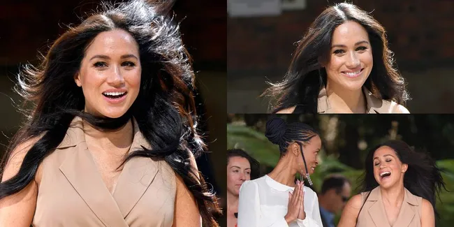 Meghan Markle Tampil Bak Model Sampo di Kunjungan Afrika, Rambutnya Badai!
