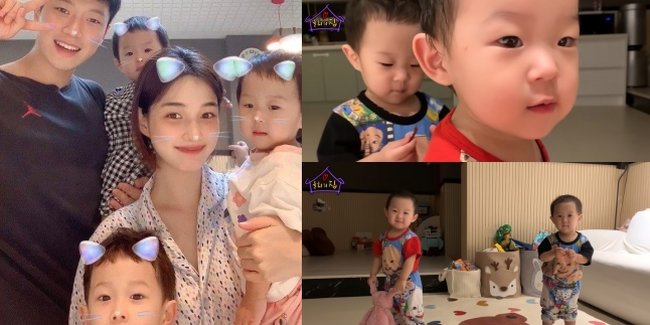 Melokal Banget, Intip Potret Gemasnya Anak Kembar Minhwan dan Yulhee Pakai Baju Upin Ipin - Netizen Sebut Kayak Beli di Pasar