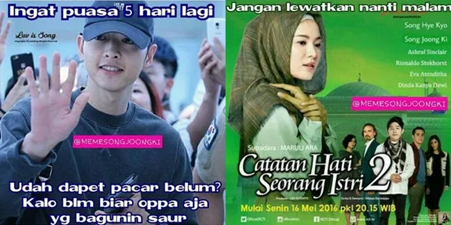 Meme Jelang Ramadan Song Joong Ki, Lucu & Bikin Semangat Puasa