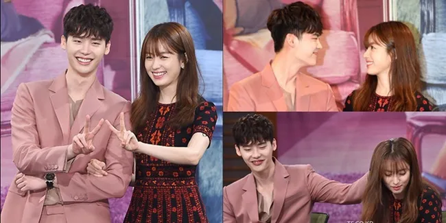 Mesranya Lee Jong Suk-Han Hyo Joo, Pose Cute Sampai Elus Rambut