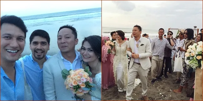 Modisnya Busana Para Artis di Perkawinan Ringgo - Sabai Morscheck