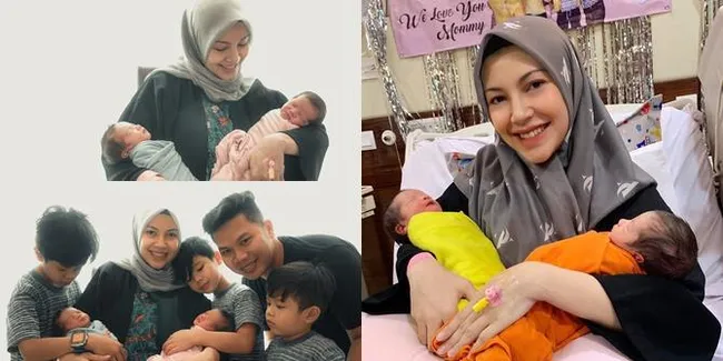 Momen Bahagia Ratna Galih Usai Melahirkan, Anak Kembarnya Gemesin