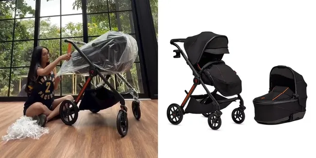 Momen Erika Carlina Unboxing Stroller Mewah untuk Baby Andrew, Harganya Mahal