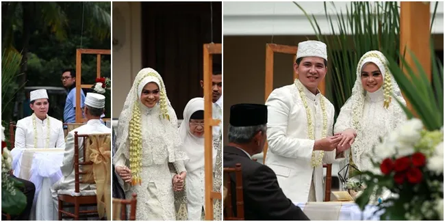 Momen-Momen Akad Nikah Haykal Kamil - Tantri Namirah, Serba Putih