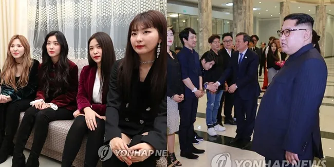 Momen Saat Red Velvet dan Seohyun SNSD Bertemu Kim Jong Un