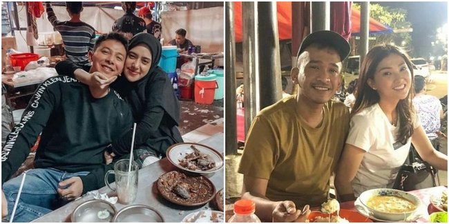 Nggak Ada Gengsinya, 8 Pasangan Selebriti ini Asyik Ngedate Sambil Makan di Warung Kaki Lima