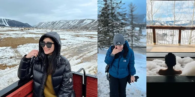 Nikmati Salju di AS, Potret Febby Rastanty Pamer Punggung Kala Mandi Jadi Sorotan