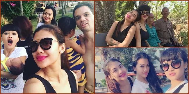 Pakai Bikini, Julia Perez dan Keluarga Liburan Seksi di Pantai
