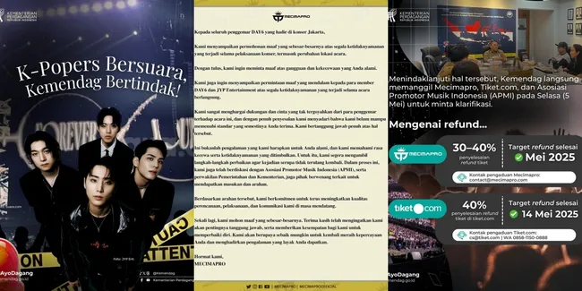 Panggil Pihak Promotor, Kemendag Siap Kawal Proses Refund Konser DAY6 - Target Selesai Bulan Mei 2025