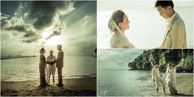 Pantai Phuket Jadi Saksi Romantisme Pernikahan Tata Young