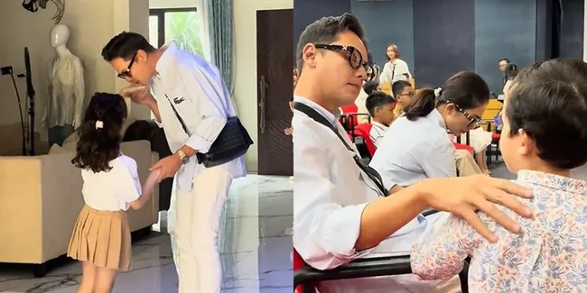 Papa dengan Love Language Physical Touch, Potret Andhika Pratama Cium Tangan Hingga Garukin Punggung Anak