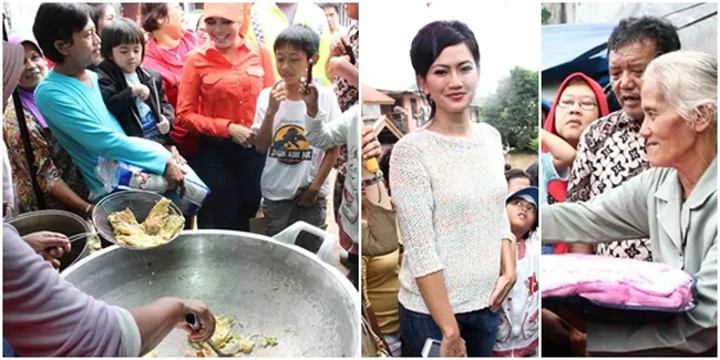 Para Artis Kunjungi Korban Banjir di Kawasan Kalibata