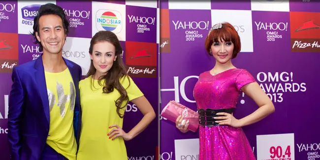 Para Selebriti Kompak Berbaju Warna Neon di Yahoo OMG Awards