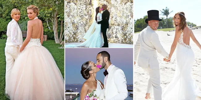 Parade Foto Pernikahan Artis Hollywood - Super Romantis