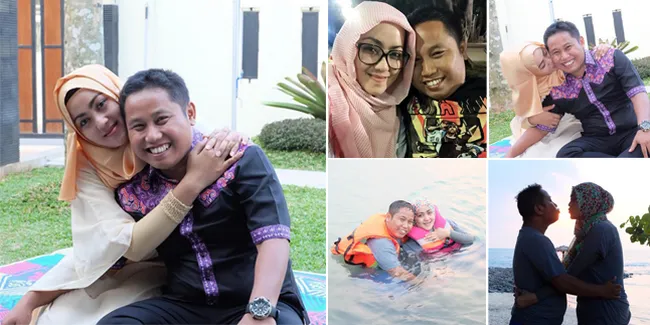 Peluk - Cium Mesra, Ini Foto Romantis Narji dan Istri Cantiknya