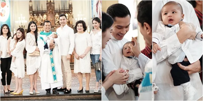 Pembaptisan Baby Raphael Anak Sandra Dewi, Syahdu Penuh Bahagia