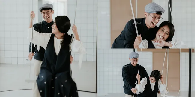 Pemotretan Tarra Budiman & Gya, Mesra Dibalut Nuansa Hitam Putih