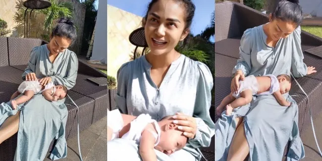 Perdana Menginap di Rumah Nenek, Deretan Potret Krisdayanti Tampil Bare Face Saat Jemur Baby Ameena - Cantik Alami Meski Tanpa Make Up