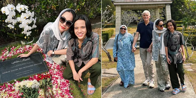 Peringati Ultah Mendiang Ashraf Sinclair, BCL Ajak Noah Kunjungi Makam Bersama Mertua