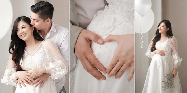 Photoshoot Kehamilan Franda, Serba Putih & Mesra Bareng Samuel