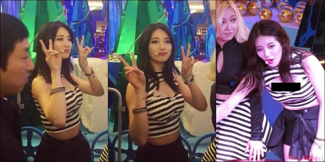 Pictorial Suzy Miss A Tampil Seksi Menggoda Pamer Dada
