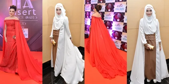 Pilih Dress Ekor Panjang, Zaskia Mecca Vs Ashanty Cantik Mana?