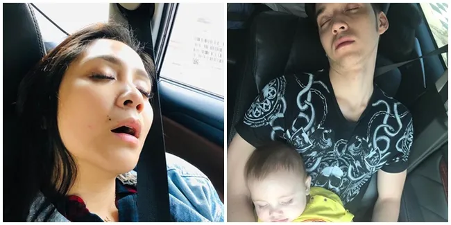 Potret 20 Selebriti Saat Tengah Tertidur Pulas, Ada yang Rela Tidur di Lantai Demi Penuhi Jadwal Syuting yang Padat