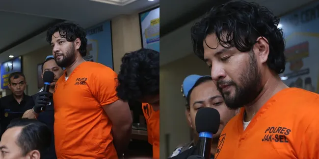 Potret Ammar Zoni Saat di Konferensi Pers Usai Ditetapkan Jadi Tersangka Narkoba, Sempat Senyum Kemudian Menangis - Minta Maaf ke Irish Bella