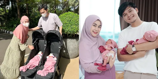 Potret Anisa Rahma dan Suami Momong Bayi Kembar, Asyik Berjemur Bareng - Masih Kayak Mimpi Langsung Asuh Dua Anak