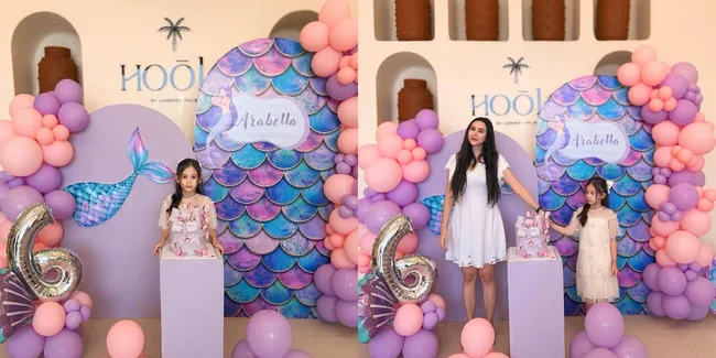 7 Potret Aura Kasih Rayakan Ulang Tahun Arabella sang Anak, Bersama Keluarga - Pilih Tema Mermaid